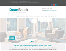 Tablet Screenshot of deanbauck.com
